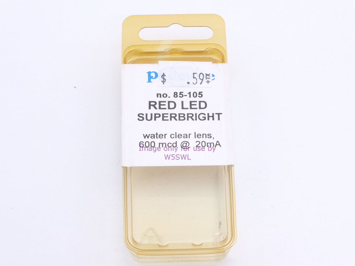 Philmore 85-105 Red LED Superbright Water Clear Lens 600mcd@20mA (bin62) - Dave's Hobby Shop by W5SWL