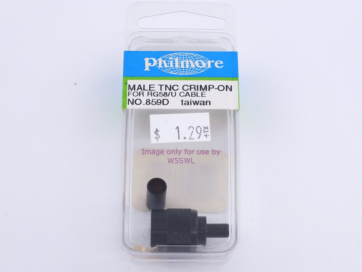 Philmore 859D Male TNC Crimp-On For RG58/U Cable (bin86) - Dave's Hobby Shop by W5SWL