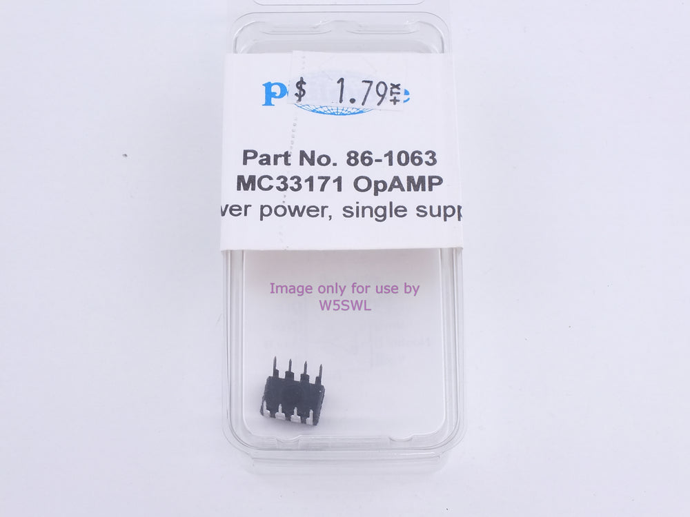 Philmore 86-1063 MC33171 OpAMP Lower Power, Single Support (bin81) - Dave's Hobby Shop by W5SWL
