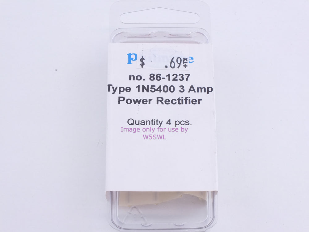 Philmore 86-1237 Type 1N5400, 3Amp Power Rectifier (bin74) - Dave's Hobby Shop by W5SWL