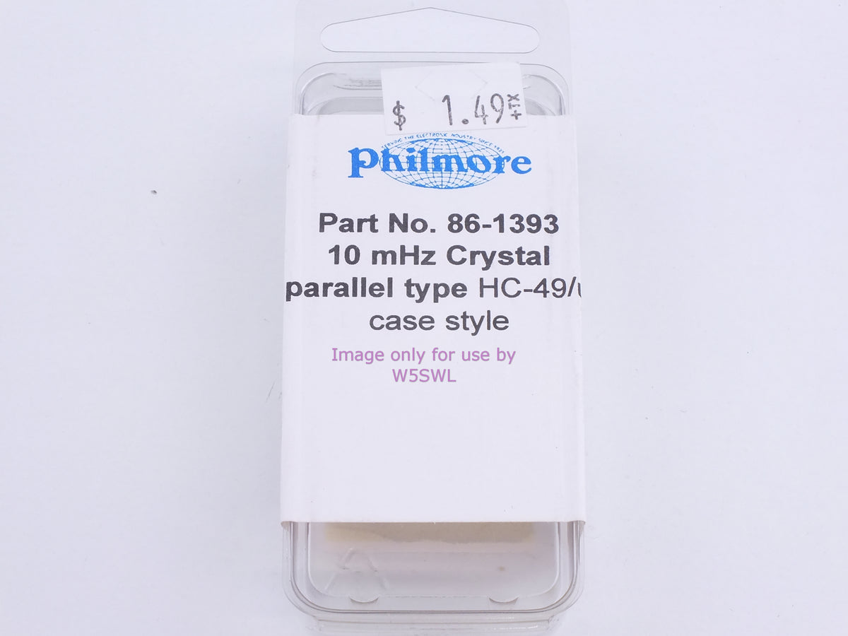 Philmore 86-1393 10mHz Crystal Parallel Type (bin81) - Dave's Hobby Shop by W5SWL