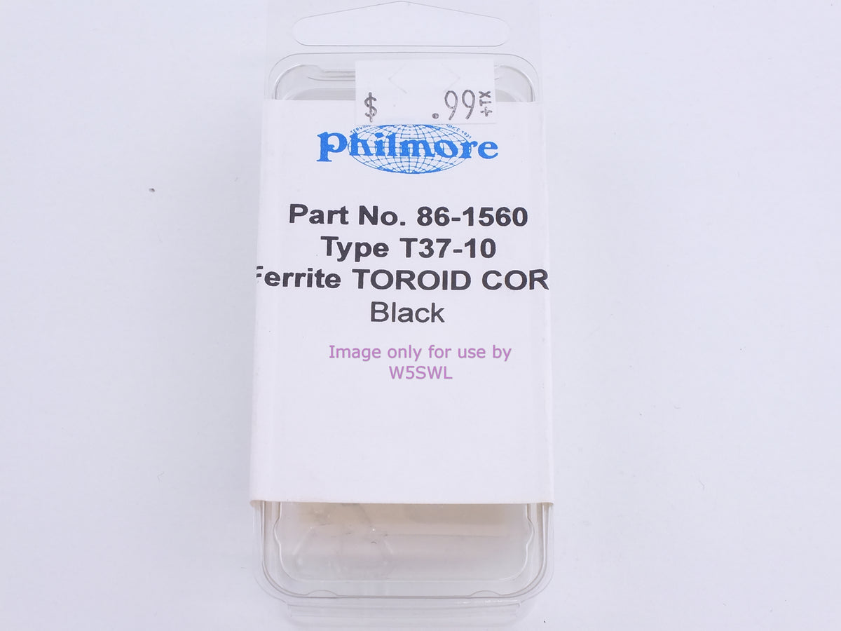Philmore 86-1560 Type T37-10 Ferrite Toroid Core Black (bin83) - Dave's Hobby Shop by W5SWL
