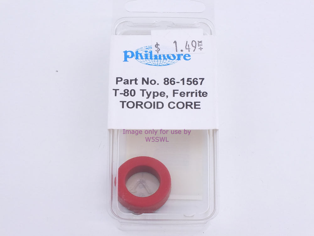 Philmore 86-1567 T-80 Type, Ferrite Toroid Core (bin83) - Dave's Hobby Shop by W5SWL