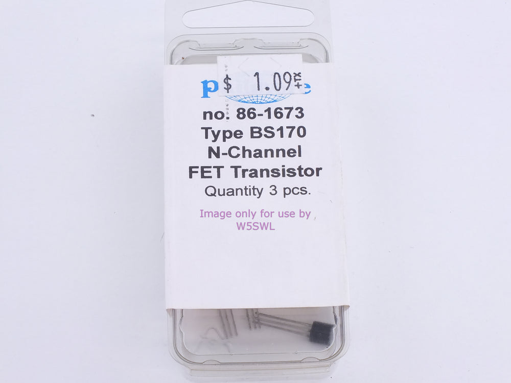 Philmore 86-1673 Type BS170 N-Channel FET Transistor (bin83) - Dave's Hobby Shop by W5SWL
