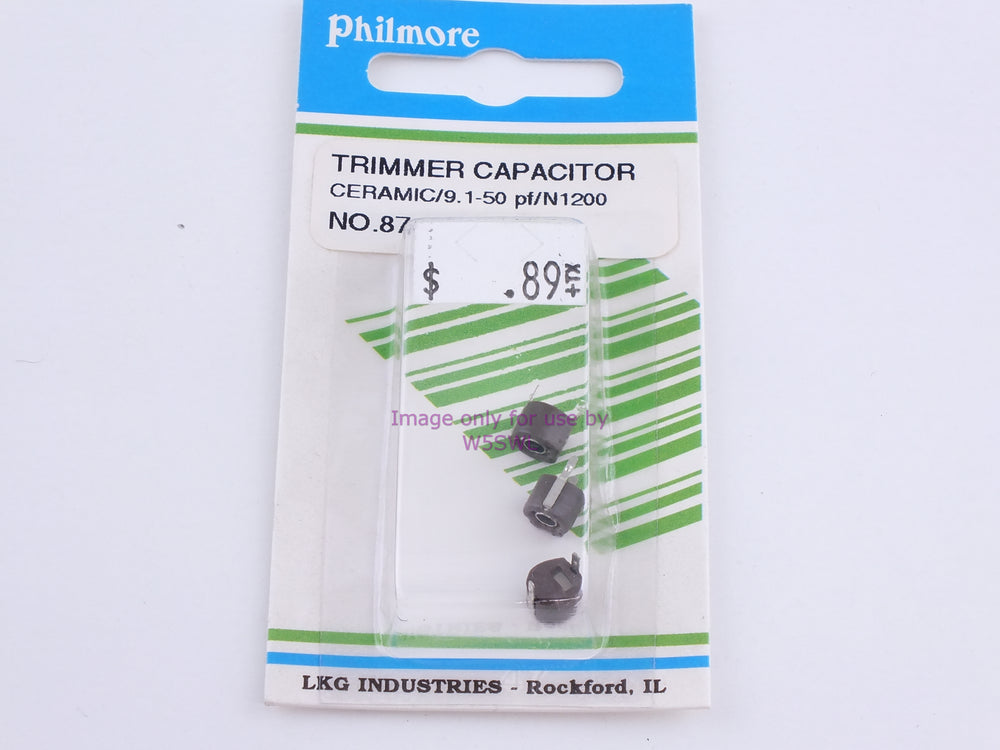 Philmore 87-650 Trimmer Capacitor Ceramic/9. 1-50 pf/N1200 (bin74) - Dave's Hobby Shop by W5SWL