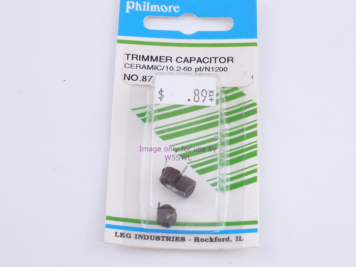 Philmore 87-660 Trimmer Capacitor Ceramic/10.2-60 pF/N1200 (bin82) - Dave's Hobby Shop by W5SWL