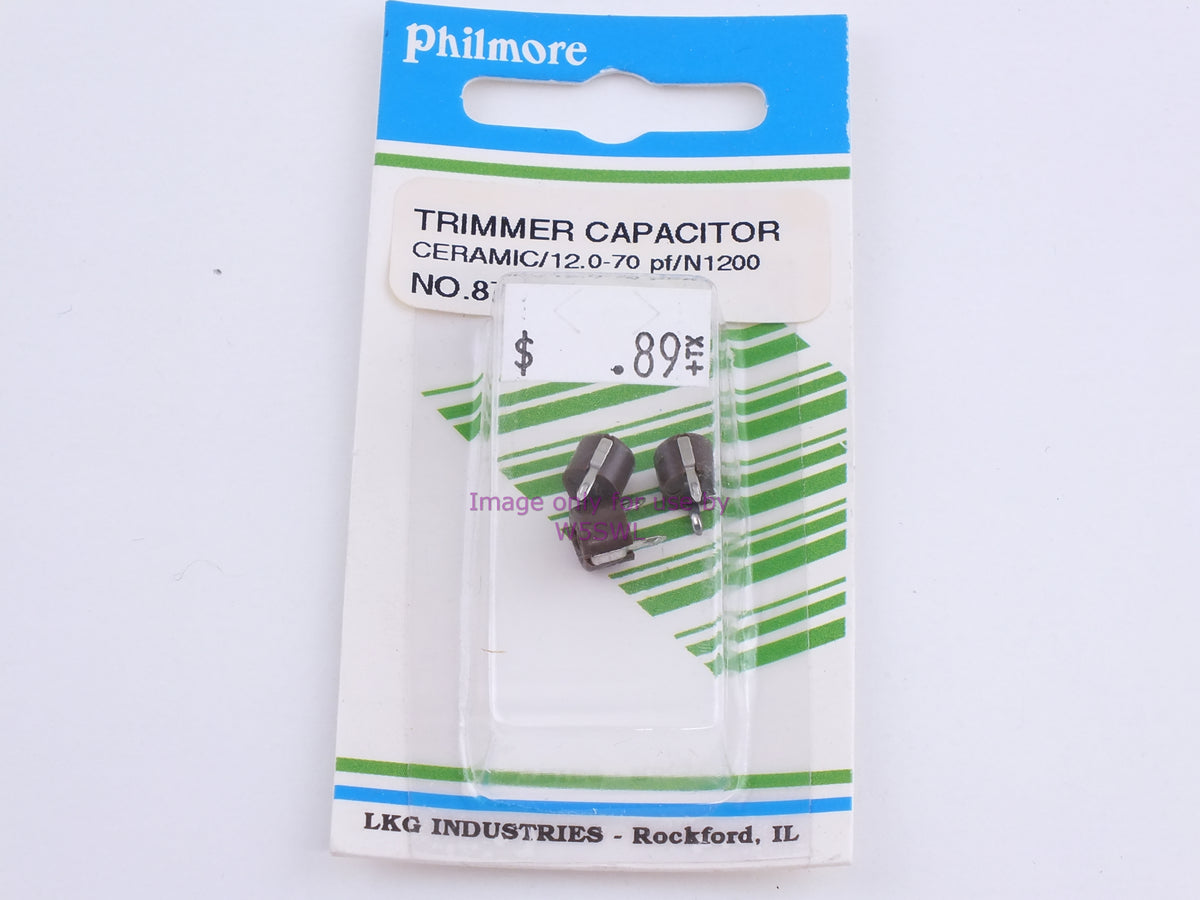 Philmore 87-670 Trimmer Capacitor Ceramic/12.0-70 pF/N1200 (bin82) - Dave's Hobby Shop by W5SWL