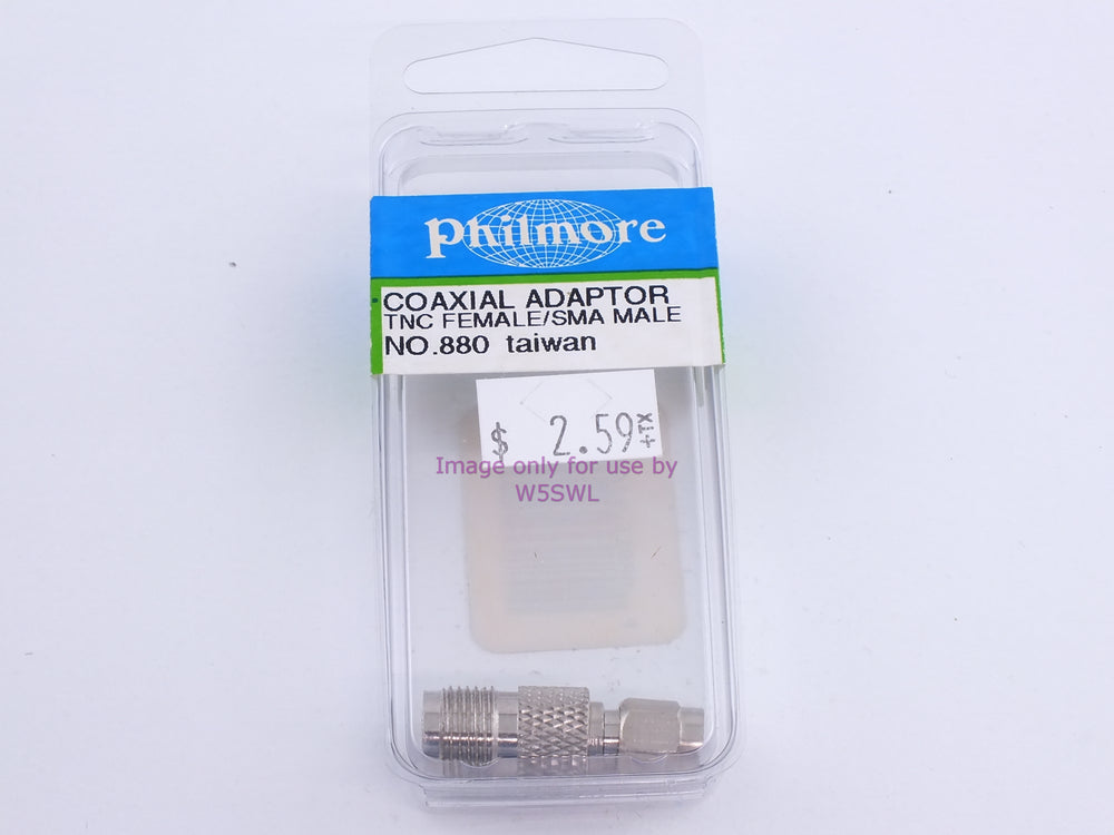 Philmore 880 Coaxial Adaptor TNC Female/SMA Male (bin103) - Dave's Hobby Shop by W5SWL