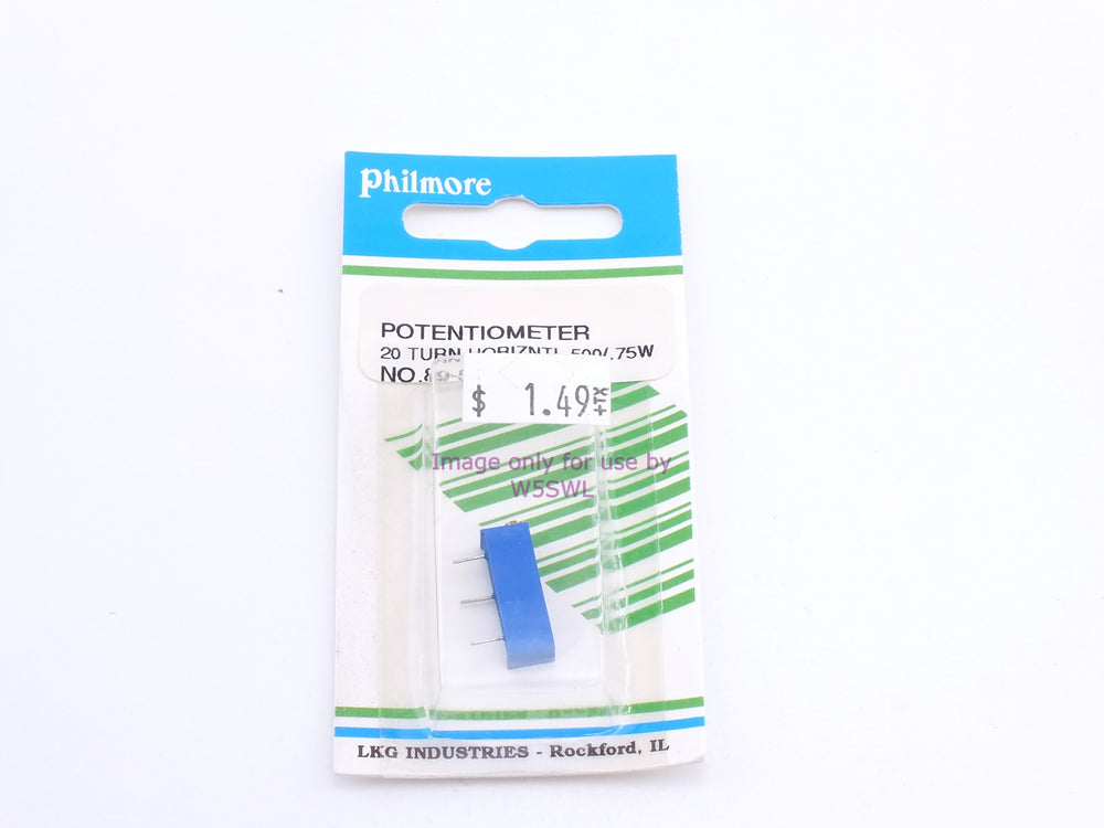 Philmore 89-500 Potentiometer 20 Turn Horizontal-500/.75W (bin65) - Dave's Hobby Shop by W5SWL