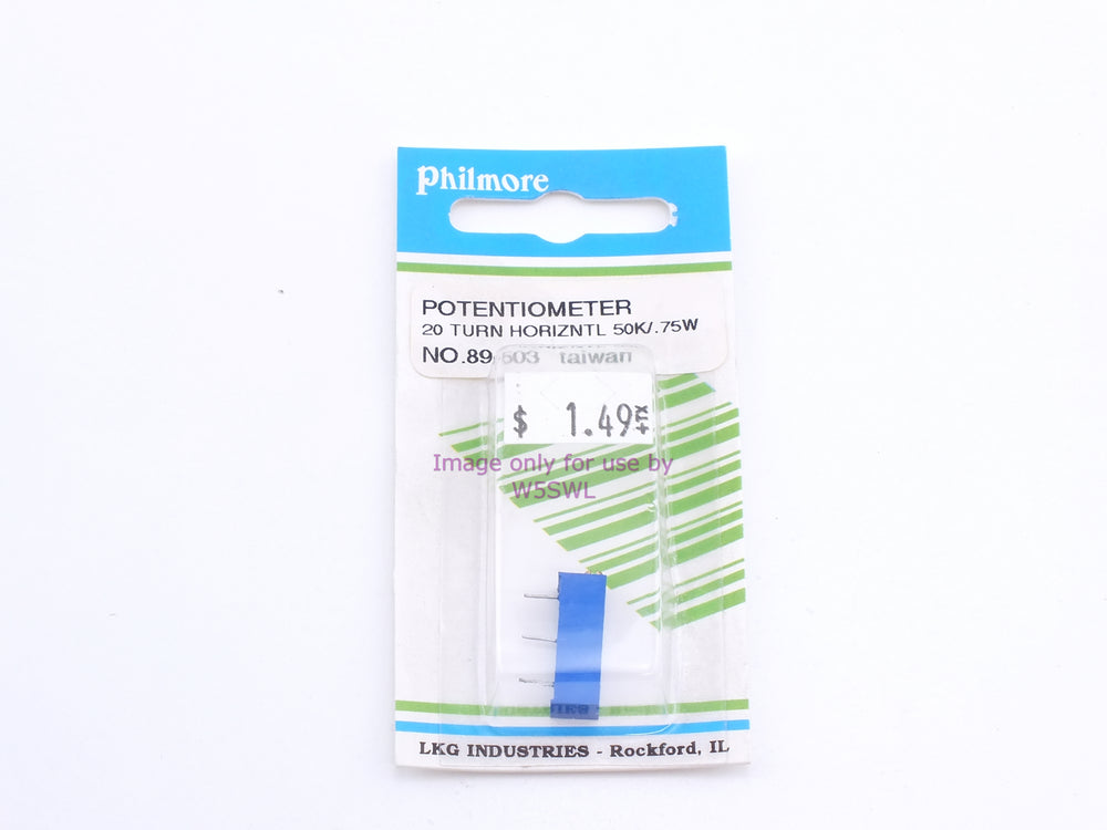 Philmore 89-503 Potentiometer 20 Turn Horizontal-50K/.75W (bin65) - Dave's Hobby Shop by W5SWL