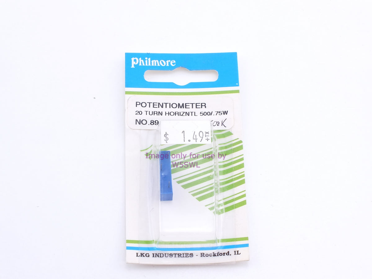 Philmore 89-504 Potentiometer 20 Turn Horizontal-500K/.75W (bin65) - Dave's Hobby Shop by W5SWL