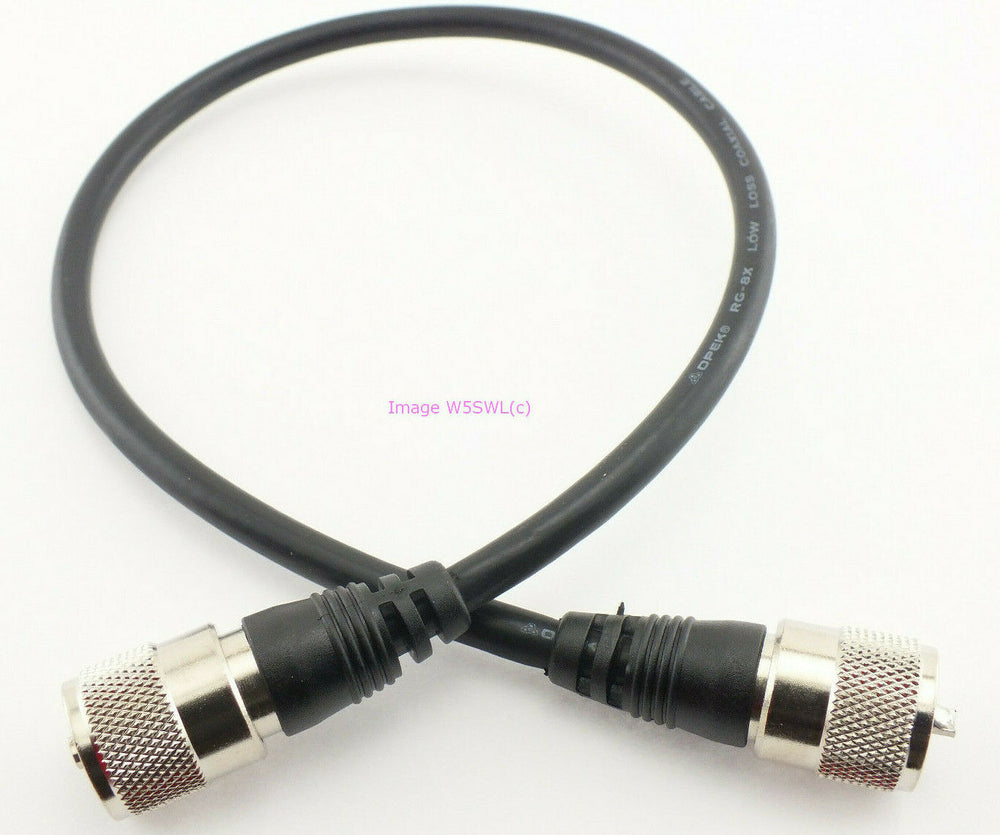 1-1/2ft 18" RG-8X PL-259 to PL-259 Coax Jumper Cable Ham Radio CB 2-Way - Dave's Hobby Shop by W5SWL