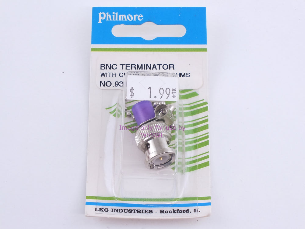 Philmore 931 BNC Terminator with Chain .5 Watt 75 Ohms (Bin85) - Dave's Hobby Shop by W5SWL