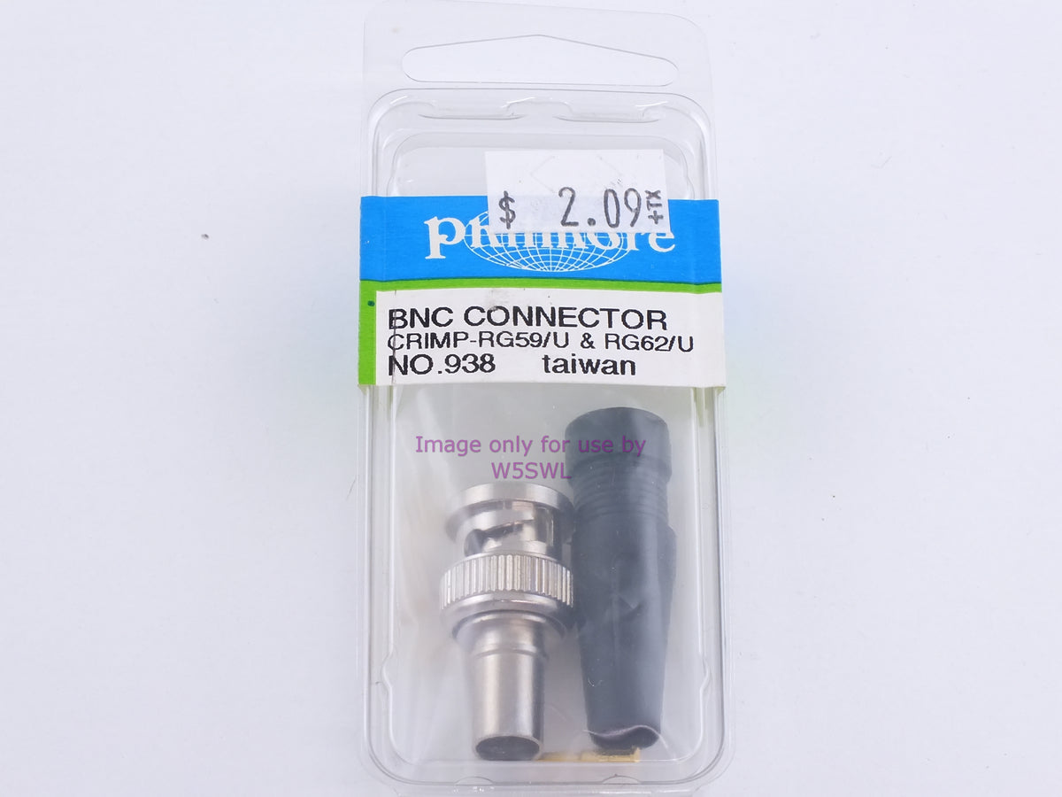 Philmore 938 BNC Connector Crimp-RG59  /U & RG62/U (bin98) - Dave's Hobby Shop by W5SWL