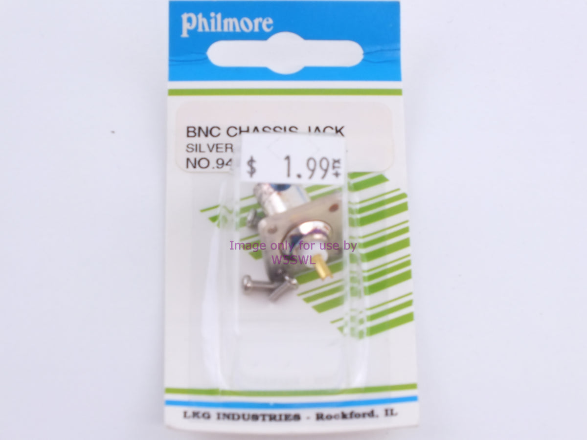Philmore 949 BNC Chassis Jack Silver CT.-Teflon Ins. (bin98) - Dave's Hobby Shop by W5SWL