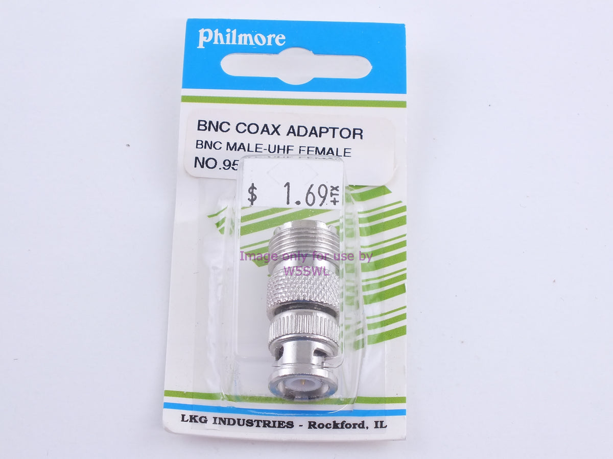 Philmore 951NP BNC Coax Adaptor BNC Male-UHF Female (bin103) - Dave's Hobby Shop by W5SWL