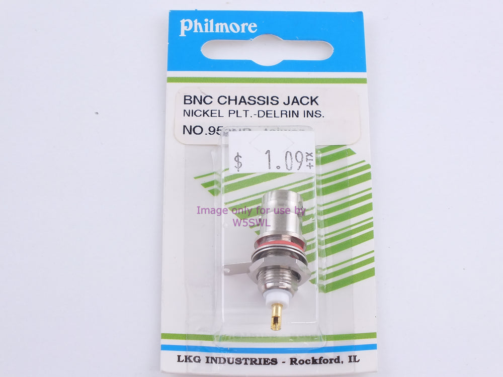Philmore 952NP BNC Chassis Jack Nickel PLT.-Delrin Ins. (bin98) - Dave's Hobby Shop by W5SWL
