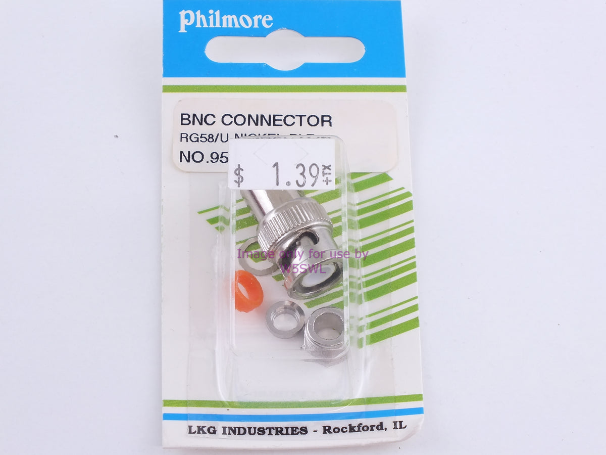 Philmore 954NP BNC Connector RG58/U-Nickel PLT. (bin98) - Dave's Hobby Shop by W5SWL