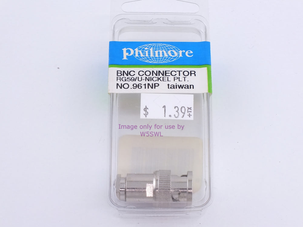 Philmore 961NP BNC Connector RG59/U-Nickel PLT. (bin99) - Dave's Hobby Shop by W5SWL