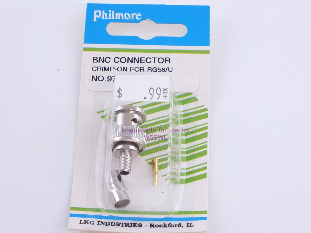 Philmore 974 BNC Connector Crimp-On For RG58/U (bin98) - Dave's Hobby Shop by W5SWL