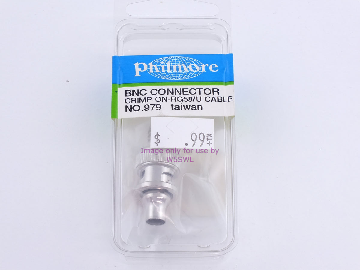 Philmore 979 BNC Connector Crimp-On RG58/U Cable (bin99) - Dave's Hobby Shop by W5SWL