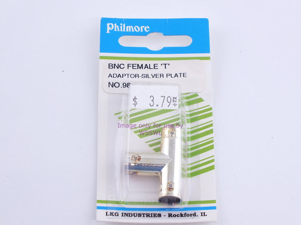 Philmore 981 BNC Female 'T' Adaptor-Silver Plate (bin101) - Dave's Hobby Shop by W5SWL