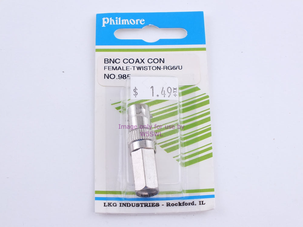 Philmore 985 BNC Coax Con Female-Twist On RG6/U (bin101) - Dave's Hobby Shop by W5SWL