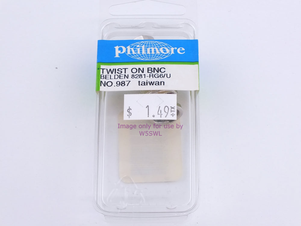 Philmore 987 Twist-On BNC Belden 8281-RG6/U (bin99) - Dave's Hobby Shop by W5SWL
