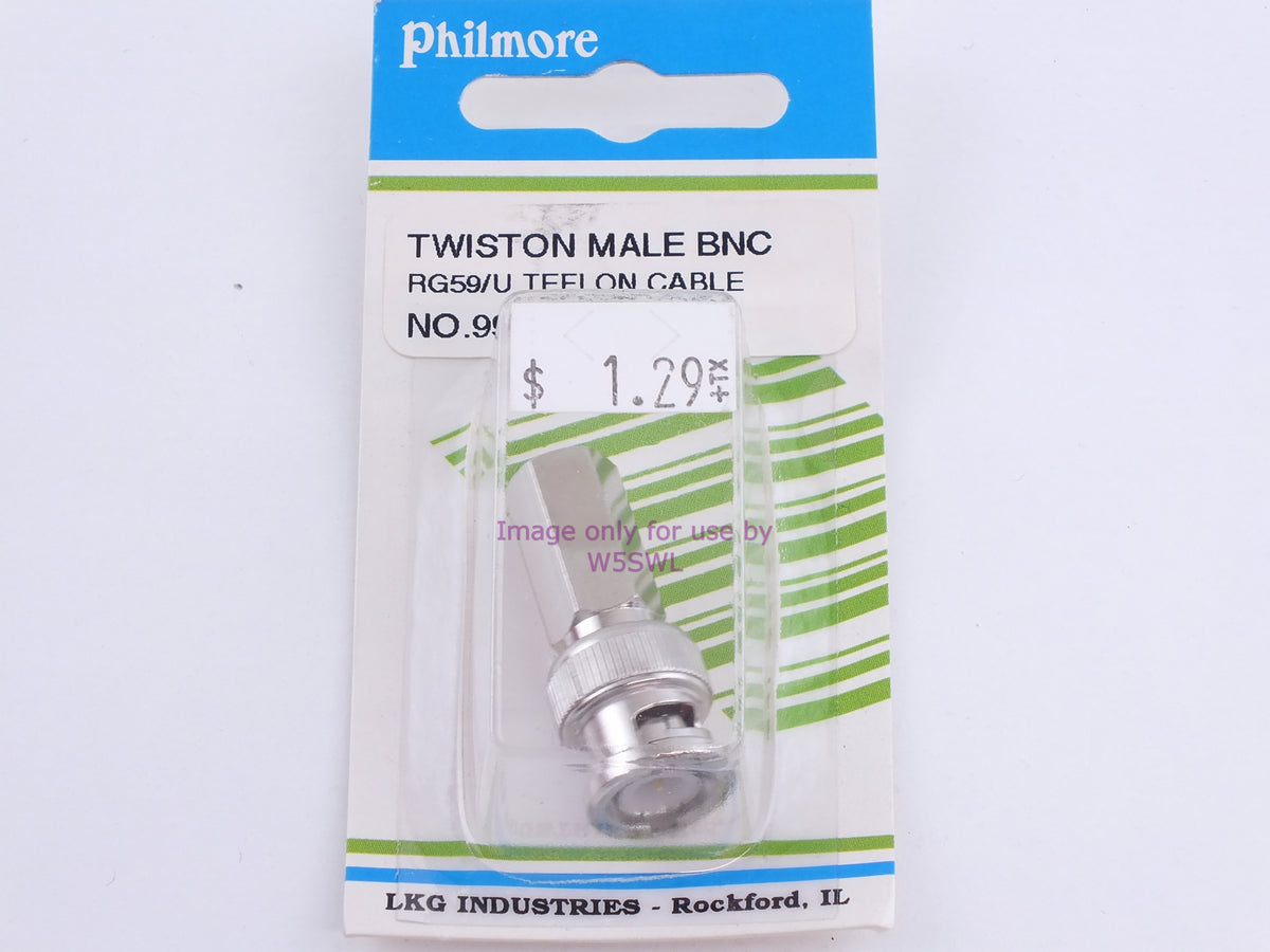 Philmore 995 Twist On Male BNC RG59/U Teflon Cable (bin98) - Dave's Hobby Shop by W5SWL