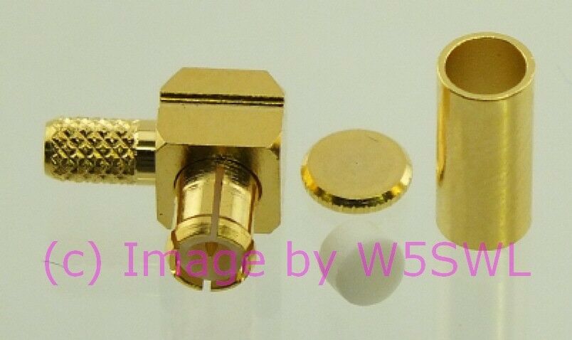 W5SWL Brand MCX Plug Coax Connector Crimp RIGHT ANGLE RG-174 LMR-100 - Dave's Hobby Shop by W5SWL