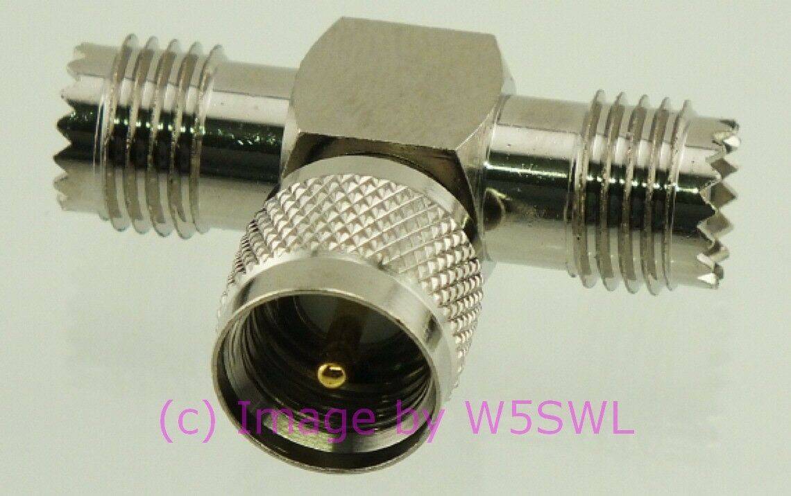 W5SWL Mini-UHF Female Male Female Tee Coax Connector Adapter - Dave's Hobby Shop by W5SWL