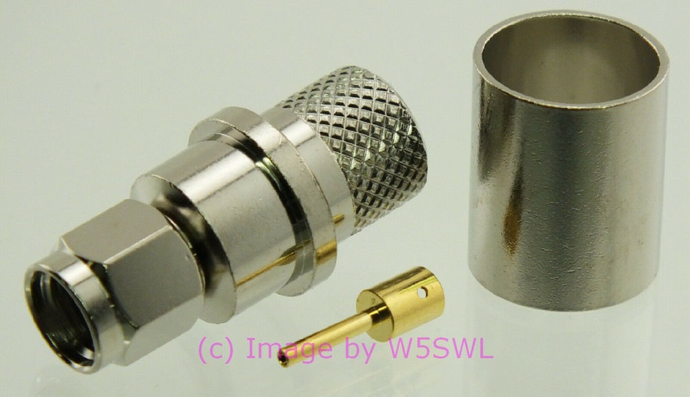 W5SWL Brand SMA Male Coax Connector 9913 & LMR-400  Reverse Polarity 2-PACK - Dave's Hobby Shop by W5SWL