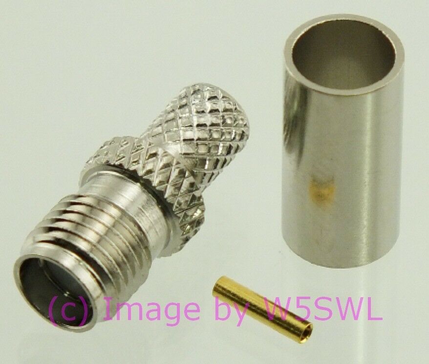 W5SWL SMA Female Coax Connector Crimp RG-58 LMR-195  2-PACK - Dave's Hobby Shop by W5SWL