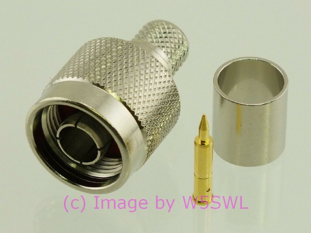 W5SWL Brand N Male Coax Connector Crimp RG-213 RG-8A/U - Dave's Hobby Shop by W5SWL