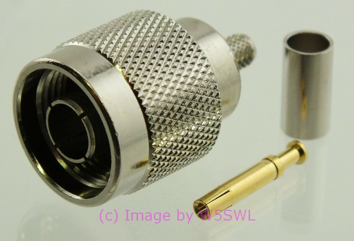 W5SWL N Male Coax Connector Reverse Polarity Crimp RG-58 - Dave's Hobby Shop by W5SWL