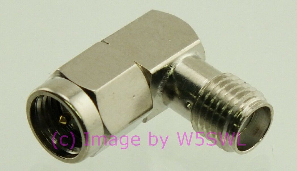 W5SWL SMA Male to Female Coax Connector Adapter 90 Deg Right Angle - Dave's Hobby Shop by W5SWL