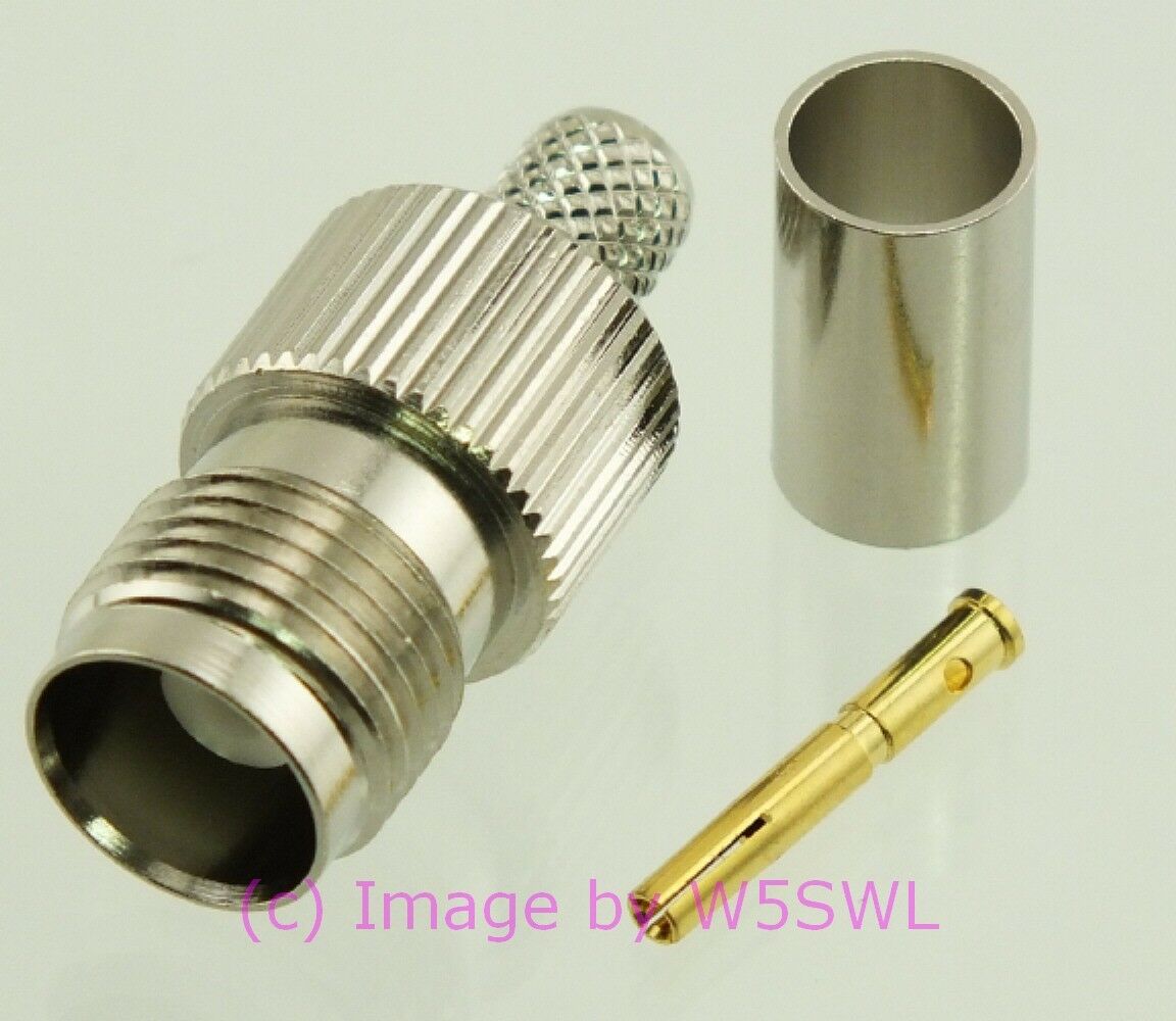 W5SWL TNC Female Coax Connector Crimp RG-8X LMR-240 2-Pack - Dave's Hobby Shop by W5SWL