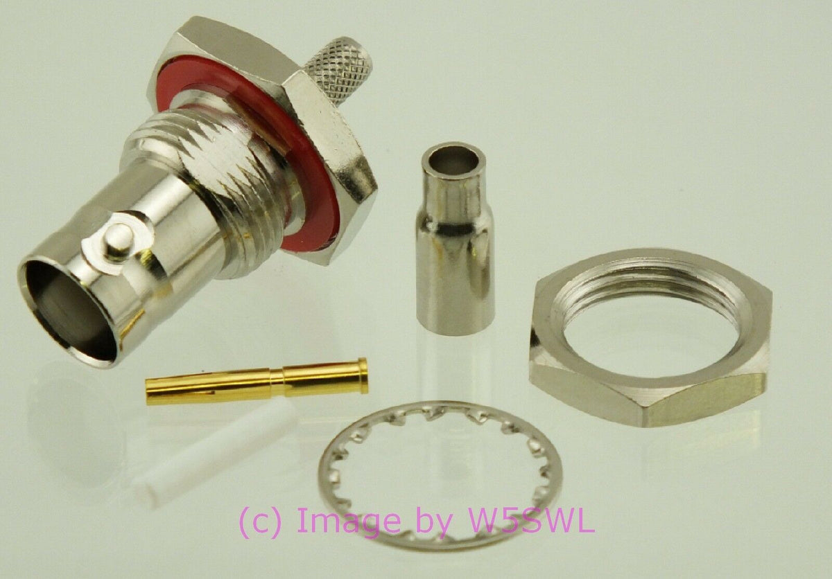 W5SWL Brand BNC Female Coax Connector Bulkhead Crimp  RG-174 LMR100 - Dave's Hobby Shop by W5SWL