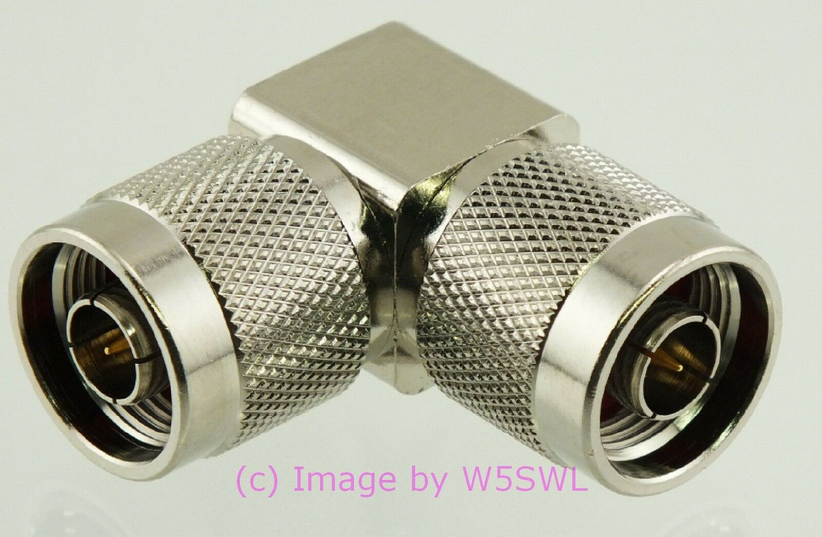 W5SWL N Male to N Male Coax Connector Adapter Right Angle 90 degree - Dave's Hobby Shop by W5SWL