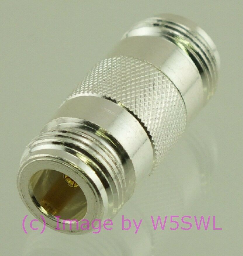 W5SWL N Female to N Female Coax Connector Adapter Barrel Silver - Dave's Hobby Shop by W5SWL