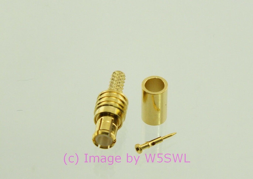 W5SWL MCX Plug Coax Connector Crimp RG-174 LMR-100 Gold - Dave's Hobby Shop by W5SWL