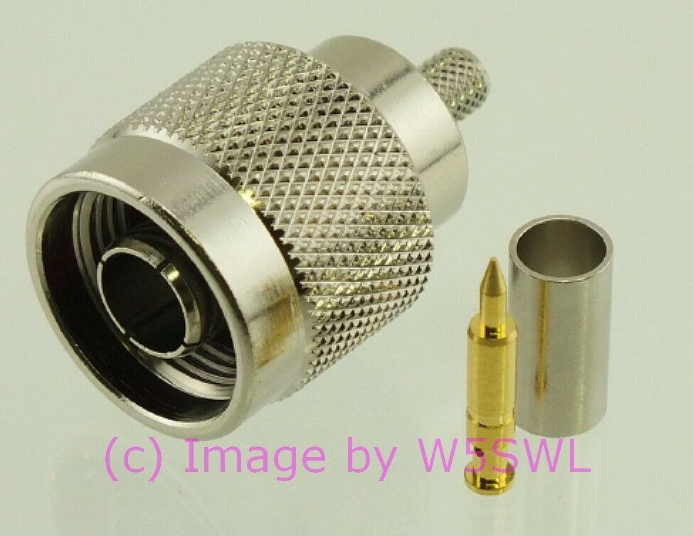 W5SWL N Male Coax Connector Crimp RG-142 RG400 - Dave's Hobby Shop by W5SWL