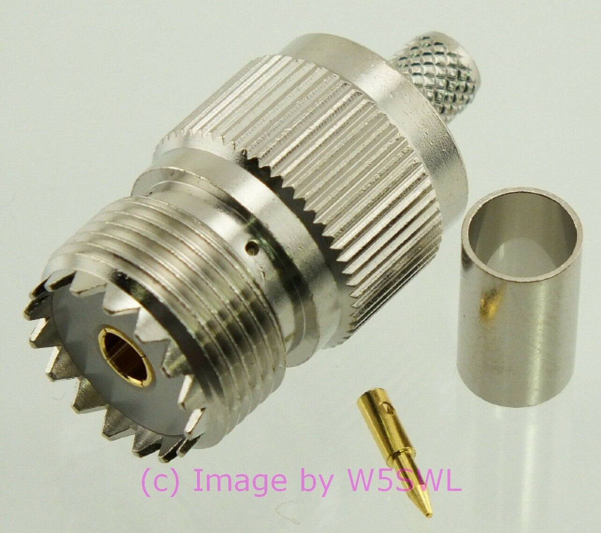 W5SWL UHF Female Coax Connector RG-8X LMR-240 Crimp - Dave's Hobby Shop by W5SWL