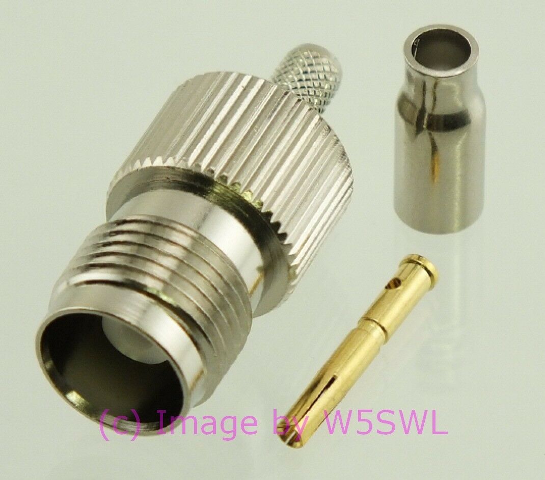 W5SWL TNC Female Coax Connector Crimp RG-174 LMR-100 2-Pack - Dave's Hobby Shop by W5SWL