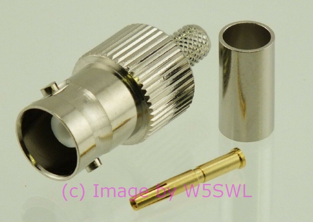 W5SWL Brand BNC Female Crimp Coax Connector fits RG-58 2-Pack - Dave's Hobby Shop by W5SWL