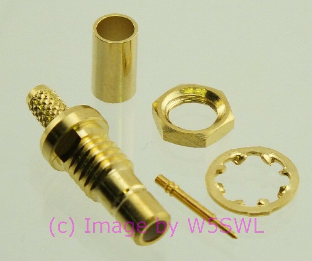 W5SWL Brand SMB Jack Coax Connector Bulkhead Chassis Mount Crimp RG-174 LMR-100 - Dave's Hobby Shop by W5SWL