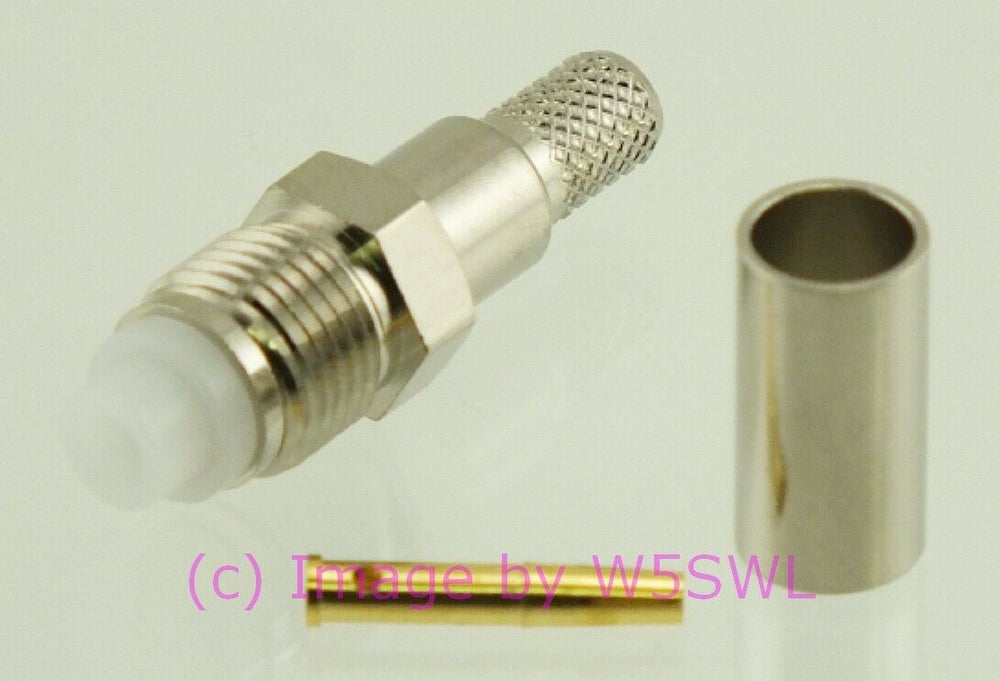 W5SWL Brand FME Female Crimp Coax Connector RG-58 2-Pack - Dave's Hobby Shop by W5SWL