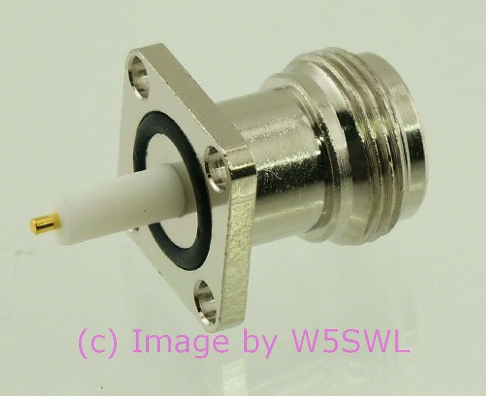 W5SWL N Female Chassis Coax Connector Extended Teflon Panel Mount - Dave's Hobby Shop by W5SWL