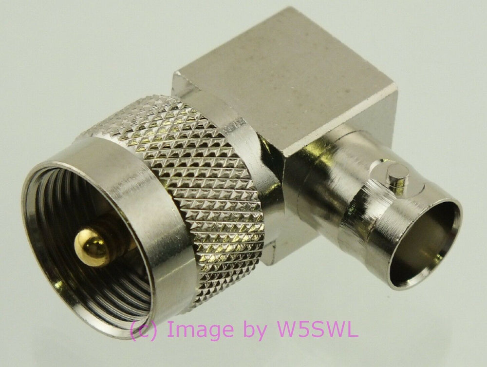 W5SWL Brand UHF Male to BNC Female Coax Connector Adapter 90 Deg - Dave's Hobby Shop by W5SWL