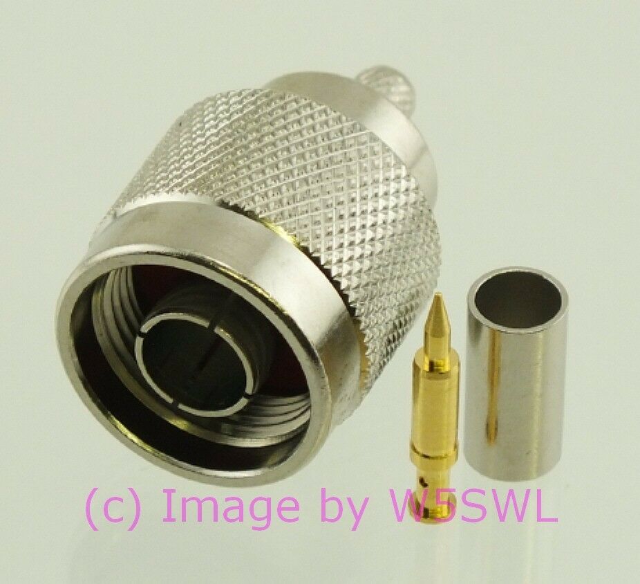 W5SWL Brand N Male Coax Connector Crimp LMR-200 - Dave's Hobby Shop by W5SWL